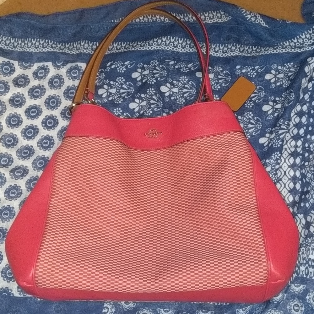 Coach Handbag Phoebe in Jacquard and leather